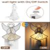 KUNDGLA Night Light Flying Yellow Angel Lights Stained Glass Night Lights Plug into Wall, Angel Baby Bright Plug in Night Light, Gift for Birthday Christmas Valentine Holidays Mother`s Day Christmas view 3