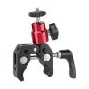 CAMVATE Universal Super Crab Gripper Clamp with Strengthened Screw Knob + Adjustable 1/4"-20 Ball Head Support (Red) Holder - 2882 view 4