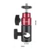 CAMVATE 16mm Light Stand Head Adapter + Ball Head Support with Double End 1/4"-20 Threads(Red) - 2880 view 2