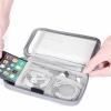 DAIHUI Protable Data Cable Storage Bag Power Bank Mobile Phone Carrying Protective Organizer (Light Grey) view 4