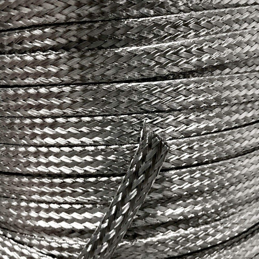 10 FEET 1/4 Braided Braid 304 Stainless Expandable Sleeve Wire Harness Loom