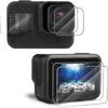 [6 Pcs] Screen Protector for GoPro Hero 8 Black, Front Screen Film + Ultra Clear Tempered Glass Screen Protector + Tempered Glass Lens Protector + Installation Accessories for Go Pro Hero8 Black view 1