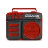 Dolphin Retrobox Mini RTX-10 - Bluetooth Speakers with FM Radio, USB Drive, Micro SD Card MP3 Player, 3.5mm Aux Jack - Rechargeable Music Device, Up to 12 Hours Play Time, 2" Full Range Woofer - Red view 4