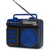 Dolphin Retrobox Mini RTX-10 - Bluetooth Speakers with FM Radio, USB Drive, Micro SD Card MP3 Player, 3.5mm Aux Jack - Rechargeable Music Device, Up to 12 Hours Play Time, 2" Full Range Woofer - Blue view 1