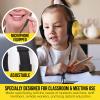 Classroom Headphones With Microphone Bulk 10-Pack, Student On Ear Comfy Swivel Earphones for Library, School, Airplane, Online Learning and Travel, HQ Stereo Sound 3.5mm Jack (Colored With Microphone) view 2