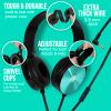 Classroom Headphones With Microphone Bulk 10-Pack, Student On Ear Comfy Swivel Earphones for Library, School, Airplane, Online Learning and Travel, HQ Stereo Sound 3.5mm Jack (Colored With Microphone) view 3