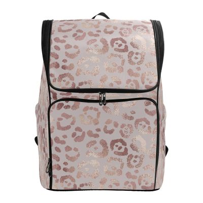 ALAZA Schoolbag Large Bookbag Rose Gold Leopard Backpacks Laptop Backpack for Kindergarten Elementry Middle School Student College Adult Backpack