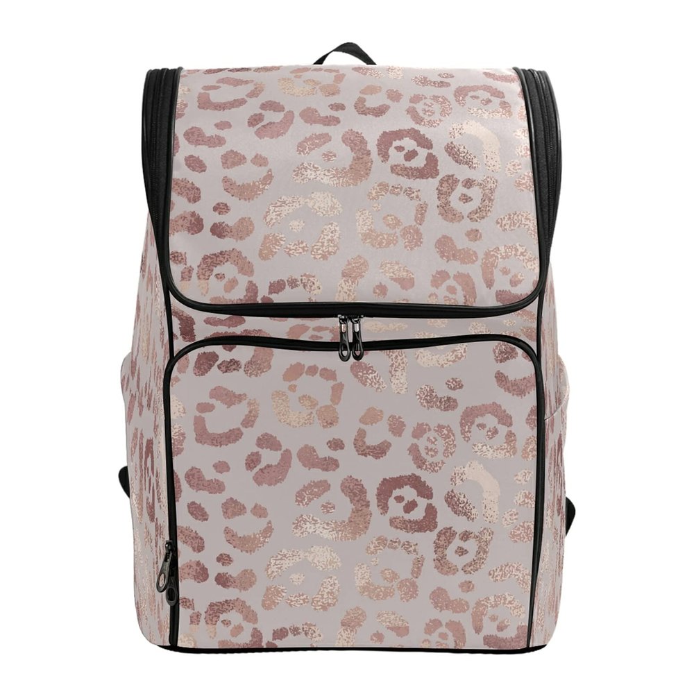 ALAZA Schoolbag Large Bookbag Rose Gold Leopard Backpacks Laptop Backpack for Kindergarten Elementry Middle School Student College Adult Backpack