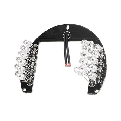 Bettomshin 1Pcs 22 LED IR Infrared Illuminator Board,120 Degree Round Plate Bulb for CCTV Security Cameras Monitoring Night Vision White