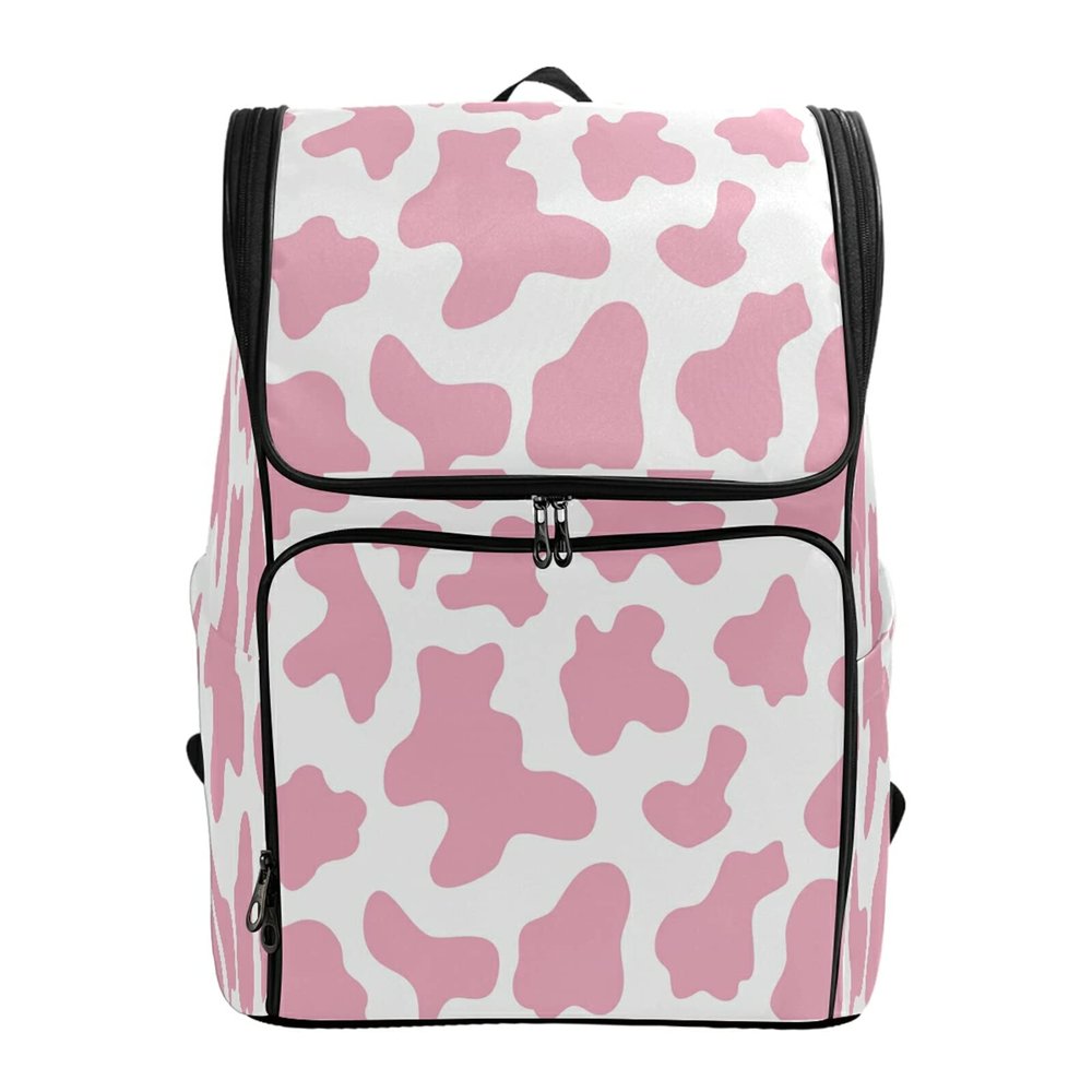 ALAZA Schoolbag Large Bookbag Pink Cow Print Camo Camoflage Backpacks Laptop Backpack for Kindergarten Elementry Middle School Student College Adult Backpack