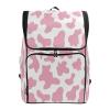 ALAZA Schoolbag Large Bookbag Pink Cow Print Camo Camoflage Backpacks Laptop Backpack for Kindergarten Elementry Middle School Student College Adult Backpack view 1