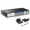 19-Port Ethernet PoE Switch, 16 PoE+ Ports @240W, 2 Uplink Gigabit Ports + 1 Combo SFP Slots, Easy Smart Managed Ethernet Switch, Metal Plug and Play, AI Extend &Vlan, Fanless, Overload Protection view 1