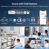 19-Port Ethernet PoE Switch, 16 PoE+ Ports @240W, 2 Uplink Gigabit Ports + 1 Combo SFP Slots, Easy Smart Managed Ethernet Switch, Metal Plug and Play, AI Extend &Vlan, Fanless, Overload Protection view 2