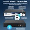 19-Port Ethernet PoE Switch, 16 PoE+ Ports @240W, 2 Uplink Gigabit Ports + 1 Combo SFP Slots, Easy Smart Managed Ethernet Switch, Metal Plug and Play, AI Extend &Vlan, Fanless, Overload Protection view 3