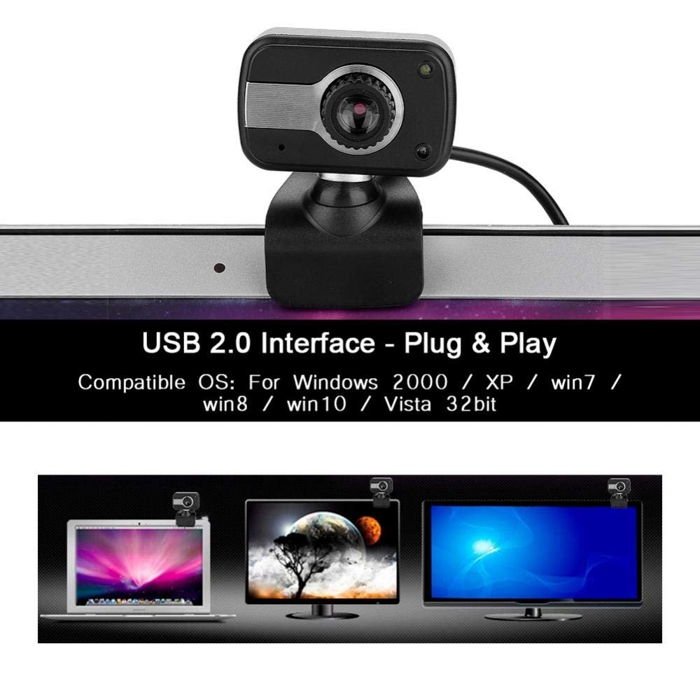 01 HD 1080P Webcam,USB with MIC 12MP HD Web Camera Cam 360 for LCD Screen Laptop for/MSN/ICQ Night Vision USB Camera HD 1080P Webcam for PC/Mac Laptop/Desktop