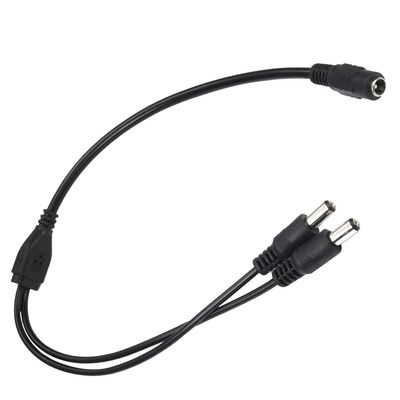 Heyiarbeit DC 1 Female to 2 Male Output Power Splitter Cable Cord, Y Splitter Adapter Wire, 2 Way Y-Cable 5.5mm x 2.1mm for CCTV Cameras DVR, LED Light Strip