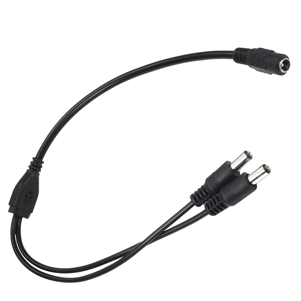 Heyiarbeit DC 1 Female to 2 Male Output Power Splitter Cable Cord, Y Splitter Adapter Wire, 2 Way Y-Cable 5.5mm x 2.1mm for CCTV Cameras DVR, LED Light Strip