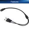 Heyiarbeit DC 1 Female to 2 Male Output Power Splitter Cable Cord, Y Splitter Adapter Wire, 2 Way Y-Cable 5.5mm x 2.1mm for CCTV Cameras DVR, LED Light Strip view 3