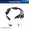 Heyiarbeit 1 to 4 Ports DC Inline Switch 5.5mm x 2.1mm DC Power Switch Extension Cable Male to Female for LED Strip Light and Other Low Voltage Applications view 2