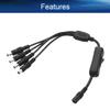 Heyiarbeit 1 to 4 Ports DC Inline Switch 5.5mm x 2.1mm DC Power Switch Extension Cable Male to Female for LED Strip Light and Other Low Voltage Applications view 3