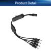 Heyiarbeit 1 to 4 Ports DC Inline Switch 5.5mm x 2.1mm DC Power Switch Extension Cable Male to Female for LED Strip Light and Other Low Voltage Applications view 4