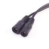 Heyiarbeit DC 1 Male to 2 Female Output Power Splitter Cable Cord, Y Splitter Adapter Wire, 2 Way Y-Cable 5.5mm x 2.1mm for CCTV Cameras DVR, LED Light Strip view 2