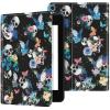 Case for Kindle 10th Generation 2019 6" E-Reader - Lightweight Premium PU Leather Folio Cover Adjustable Stand Soft Back Shell with Auto Wake/Sleep for Kindle 10th, Skull Butterfly Flowers view 2