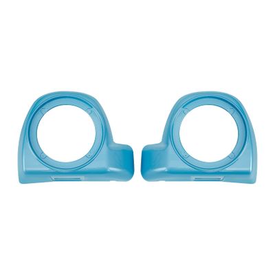 HR3 Custom 6.5 inch Fairing Lower Speaker Box Pods Compatible with 2014-2023 Harley Touring Road Glide Street Glide Electra Glide Std (Sky Blue/Sand Gold)