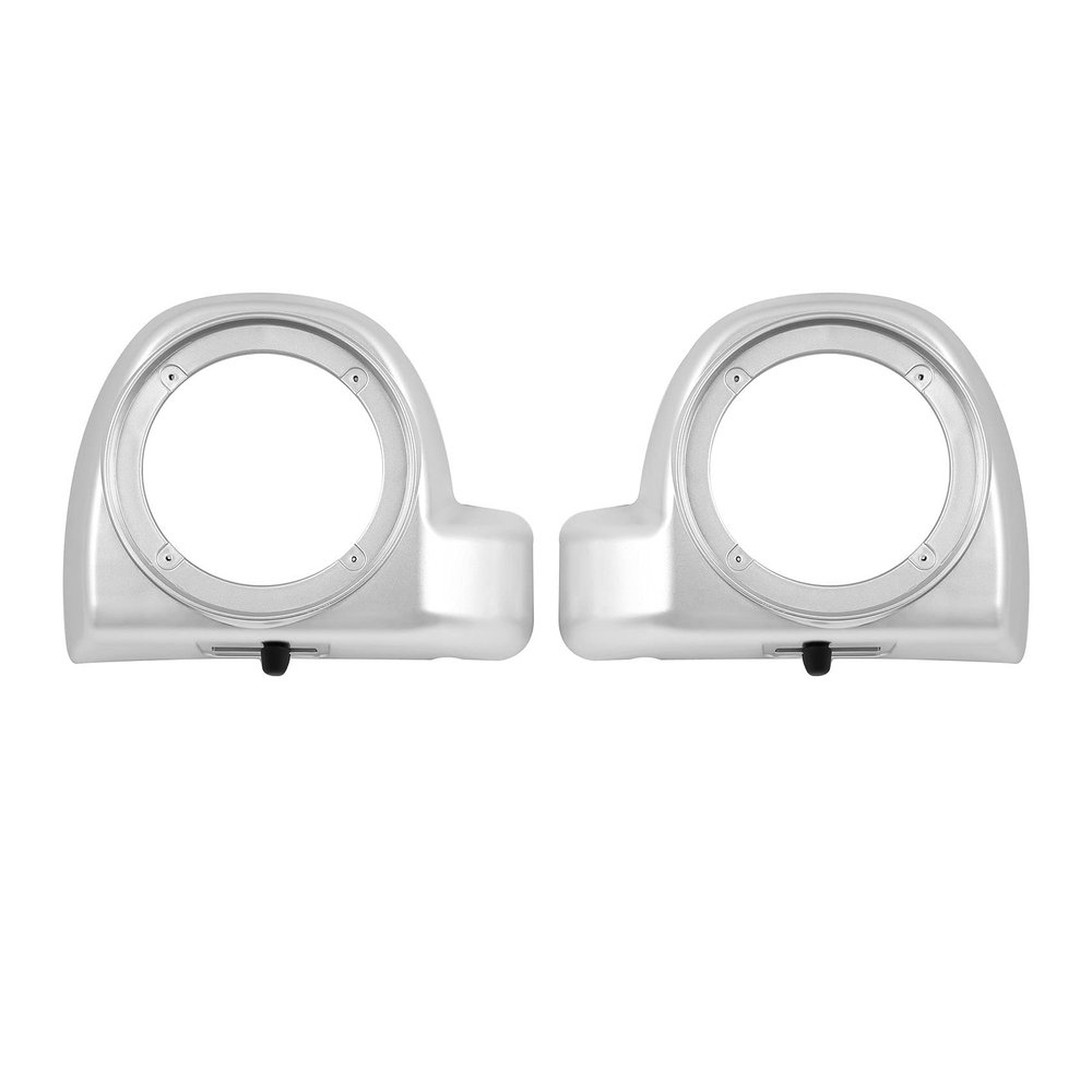 HR3 Custom 6.5 inch Fairing Lower Speaker Box Pods Compatible with 2014-2023 Harley Touring Road Glide Street Glide Electra Glide Std (Candy Red/Silver Honeycomb Fade)