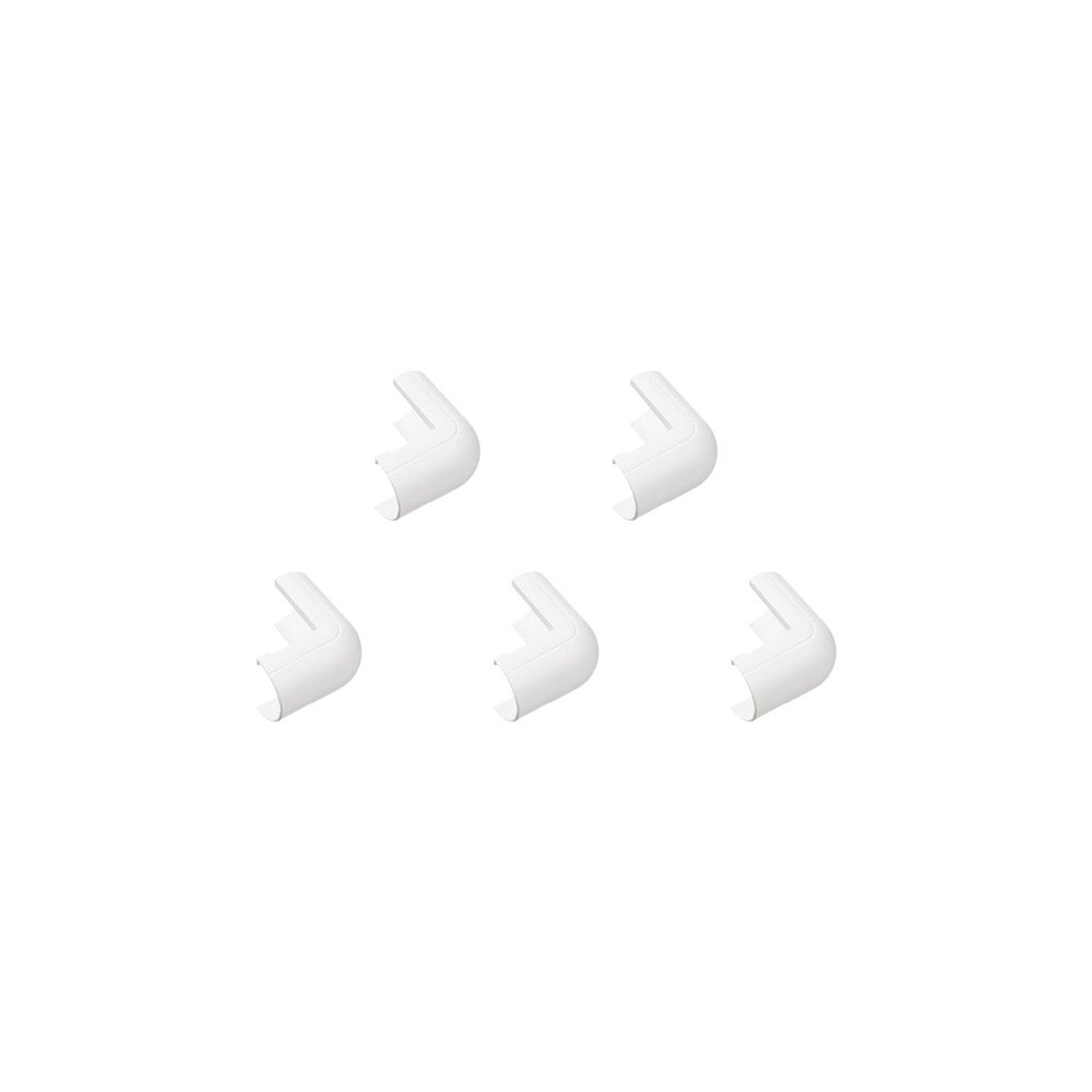 D-Line Small Cable Raceway External Bend, for use with 0.78" (W) x 0.39" (H) Cable Cover - 5-Pack, White