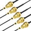 JacobsParts (5-Pack) 6" U.FL to RP-SMA Female Antenna WiFi Pigtail Cable UFL 1.13mm Mini PCI view 1