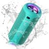 Ortizan Portable Bluetooth Speakers, IPX7 Waterproof Wireless Speaker with 24W Loud Stereo Sound, Outdoor Speaker with Bluetooth 5.3, Deep Bass, RGB Lights, Dual Pairing, 30H Playtime for Home, Party view 1
