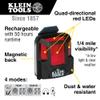 Klein Tools 56063 Rechargeable Safety Light with Magnet, Red, Mounts to Klein Hard Hats and Safety Helmets view 2