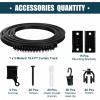Curved Ceiling Curtain Track Bendable Mount for Curtain Rail Bunk Bed Bay Window Room Divider Flexible Straight (Black,5 m/ 16.4 ft) view 2