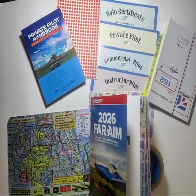 2026 Pre-Tabbed ASA FAR AIM Book, Private Pilot Handbook, Aviator Mouse Pad, and Complimentary Gifts.