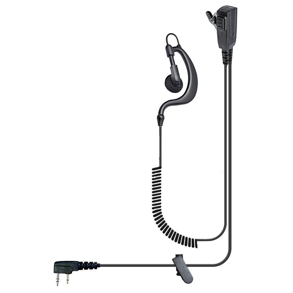 Klein Electronics Bodyguard 1-Wire Earhook Earpiece and Microphone, Compatible with Kenwood 2-Pin Two Way Radios, NX-1300 NX-340 TK-3402 TK-2170 TK-3312 TK-3360 TK-2312 NX-P1200 and NX-P1300