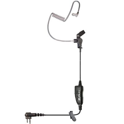 Klein Electronics Star Braided Cable in-Line 1-Wire Acoustic Tube Earpiece and Mic, Compatible with Motorola 2-Pin Two Way Radios, CP100D CP200 CP200D CLS1110 CLS1410 RDU4100 BC130 BC300D and BPR40D