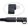 NFHK 90 Degree Right & Left Angled USB 3.1 Type-C Male to Female Extension Adapter for Laptop & Tablet & Mobile Phone view 2