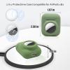 2 in 1 Silicone Protective Skin Cover Compatible with AirPod 1&2 and AirTag, Soft Comprehensive Protective Case with 2 PCS TPU Screen Protector, Anti-Scratch Anti-Fall Anti-Lost(AvocadoGreen) view 2