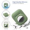 2 in 1 Silicone Protective Skin Cover Compatible with AirPod 1&2 and AirTag, Soft Comprehensive Protective Case with 2 PCS TPU Screen Protector, Anti-Scratch Anti-Fall Anti-Lost(AvocadoGreen) view 3