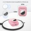 2 in 1 Silicone Protective Skin Cover Compatible with AirPod 1&2 and AirTag, Soft Comprehensive Protective Case with 2 PCS TPU Screen Protector, Anti-Scratch Anti-Fall Anti-Lost(Pink) view 2