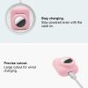 2 in 1 Silicone Protective Skin Cover Compatible with AirPod 1&2 and AirTag, Soft Comprehensive Protective Case with 2 PCS TPU Screen Protector, Anti-Scratch Anti-Fall Anti-Lost(Pink) view 4