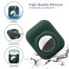 2 in 1 Silicone Protective Skin Cover Compatible with AirPod 1&2 and AirTag, Soft Comprehensive Protective Case with 2 PCS TPU Screen Protector, Anti-Scratch Anti-Fall Anti-Lost(BlackishGreen) view 3