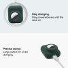 2 in 1 Silicone Protective Skin Cover Compatible with AirPod 1&2 and AirTag, Soft Comprehensive Protective Case with 2 PCS TPU Screen Protector, Anti-Scratch Anti-Fall Anti-Lost(BlackishGreen) view 4