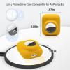 2 in 1 Silicone Protective Skin Cover Compatible with AirPod 1&2 and AirTag, Soft Comprehensive Protective Case with 2 PCS TPU Screen Protector, Anti-Scratch Anti-Fall Anti-Lost(Yellow) view 2