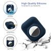 2 in 1 Silicone Protective Skin Cover Compatible with AirPod 1&2 and AirTag, Soft Comprehensive Protective Case with 2 PCS TPU Screen Protector, Anti-Scratch Anti-Fall Anti-Lost(NavyBlue) view 3