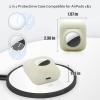 2 in 1 Silicone Protective Skin Cover Compatible with AirPod 1&2 and AirTag, Soft Comprehensive Protective Case with 2 PCS TPU Screen Protector, Anti-Scratch Anti-Fall Anti-Lost(LuminousWhite) view 2