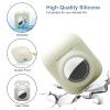 2 in 1 Silicone Protective Skin Cover Compatible with AirPod 1&2 and AirTag, Soft Comprehensive Protective Case with 2 PCS TPU Screen Protector, Anti-Scratch Anti-Fall Anti-Lost(LuminousWhite) view 3