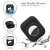 2 in 1 Silicone Protective Skin Cover Compatible with AirPod 1&2 and AirTag, Soft Comprehensive Protective Case with 2 PCS TPU Screen Protector, Anti-Scratch Anti-Fall Anti-Lost(Black) view 3