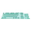 104pcs Key Caps Dual Colors Gaming Keyboard Keycaps PBT Wear-Resistant Universal Mechanical Keyboard Keycaps for Computer - White Cyan view 1